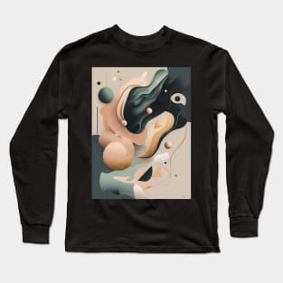 Echoes of the Past: A Nostalgic Abstract Long Sleeve T-Shirt